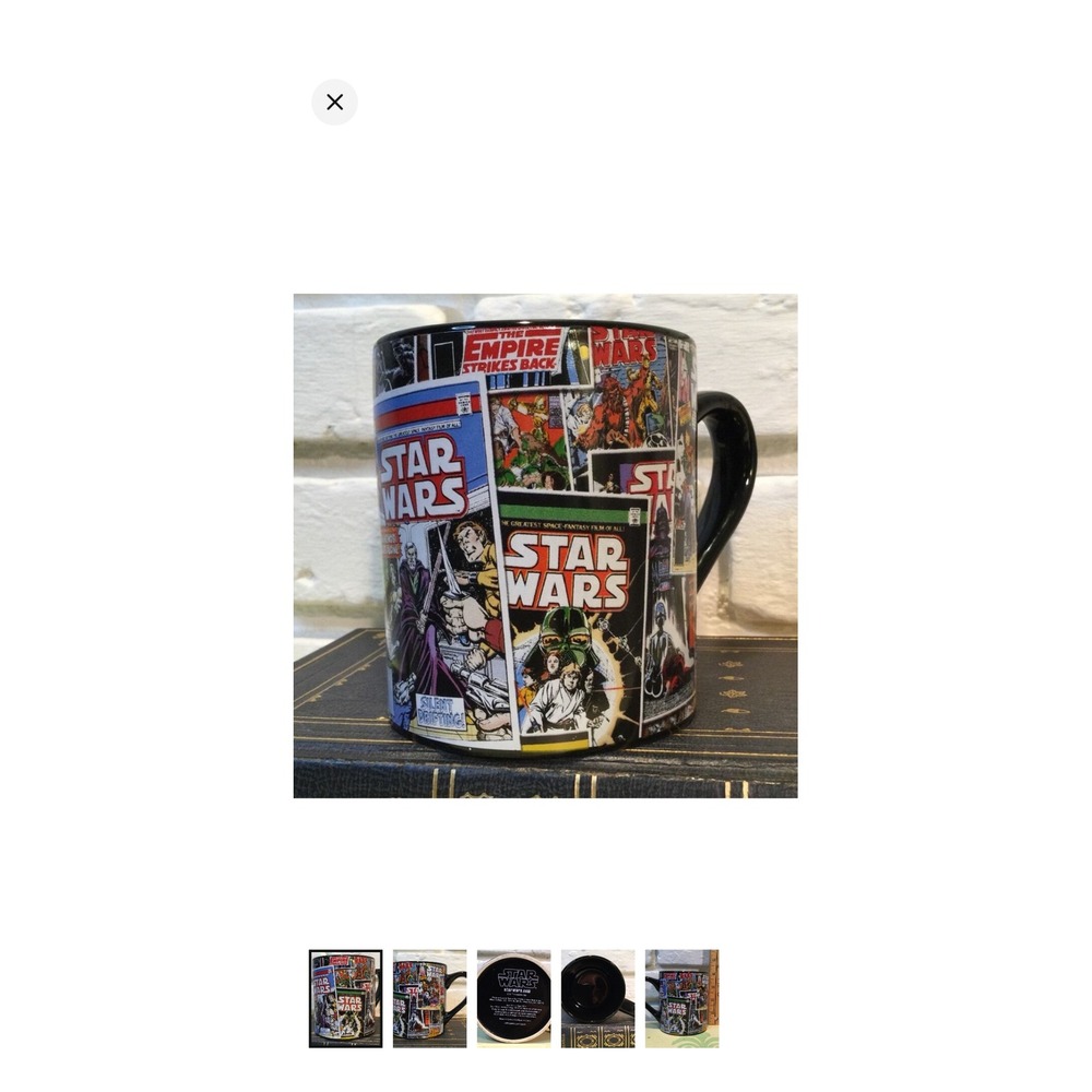 Star‎ Wars Comic Book Cover Collage Ceramic Coffee Mug 14oz Silver Buffalo Black